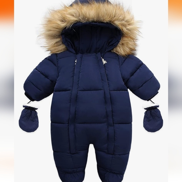 Tumaron Baby Girl Winter Snowsuit Toddler Jacket Clothes For Boy Infant Jumpsuit - Picture 2 of 3